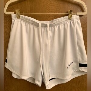 Adidas Dri-Fit White Shorts Swish Logo
